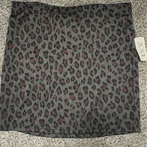NWT Forever 21 Short Skirt ~ Leopard Print ~ Black, Taupe, Brown ~ Stretch ~ Lg